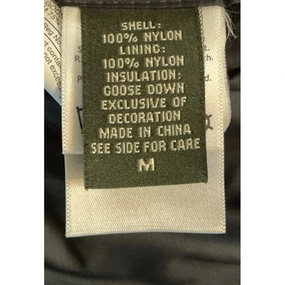 Eddie Bauer Reversible Goose Down Puffer Vest Black Gray Men's M - Picture 8 of 10